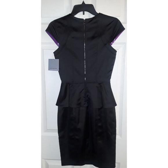 Andrew Marc Black Peplum Midi Dress - Picture 3 of 4